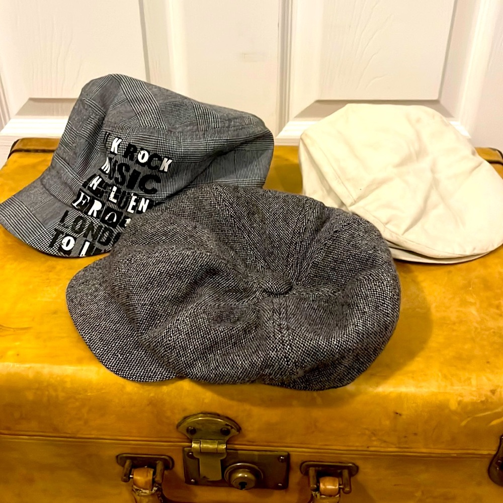 Boys hat lot new boy cap cabbie hat lot of three small medium 90s